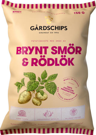Chips Brynt Smör & Rödlök