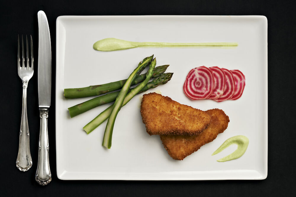 Vegansk fiskfilé panerad