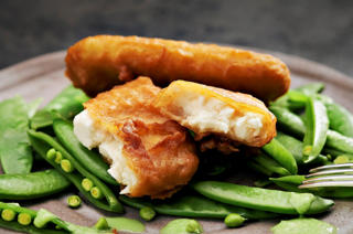 Vegansk fiskfilé tempurapanerad