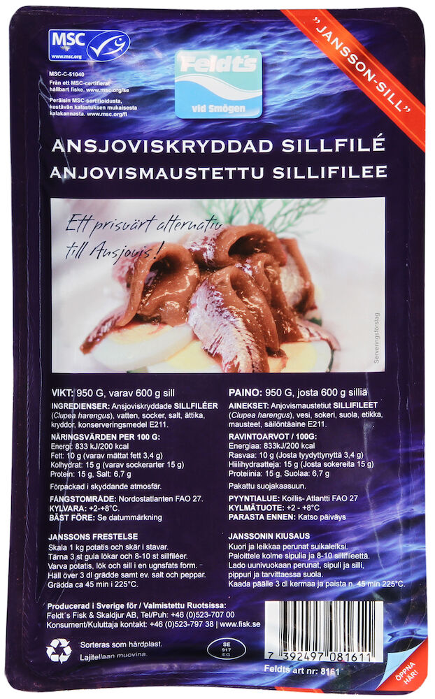 Ansjoviskryddad sillfilé MSC