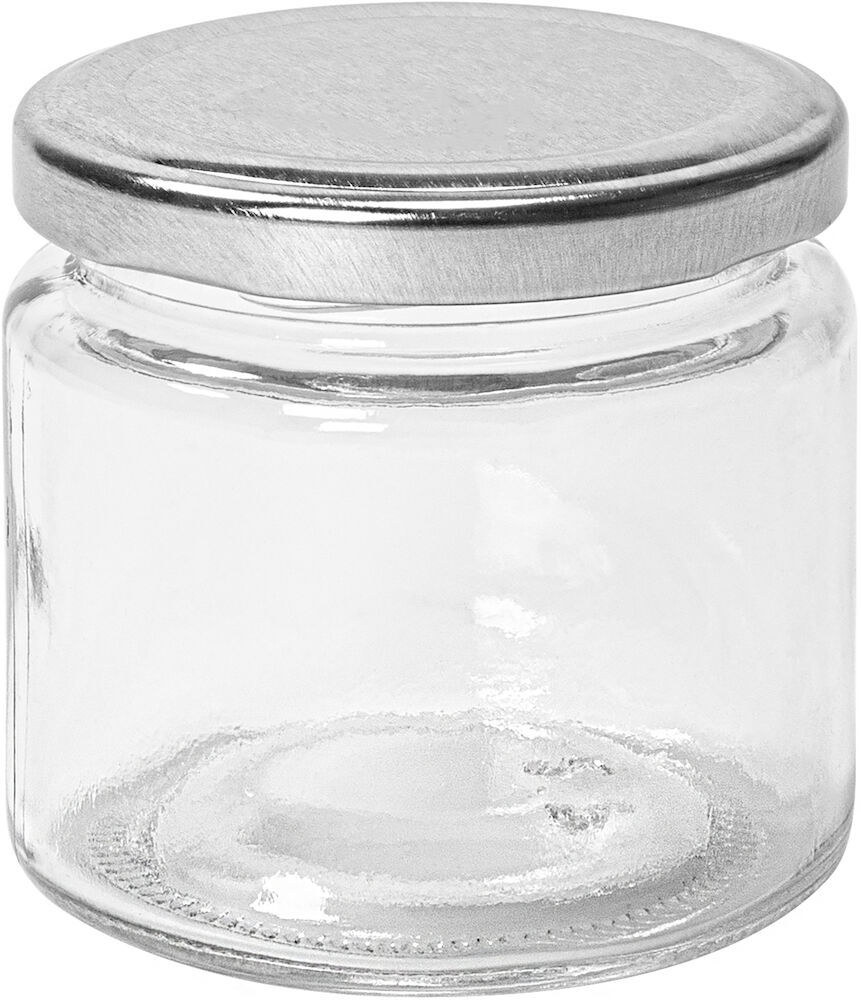 Glasburk med lock 15cl Ø6,8cm h6,5cm