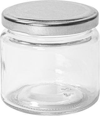 Glasburk med lock 15cl Ø6,8cm h6,5cm