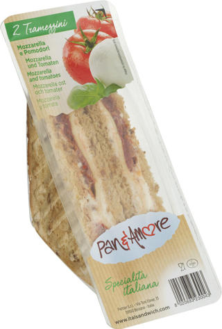 Trekantmacka Mozzarella & soltorkad tomat