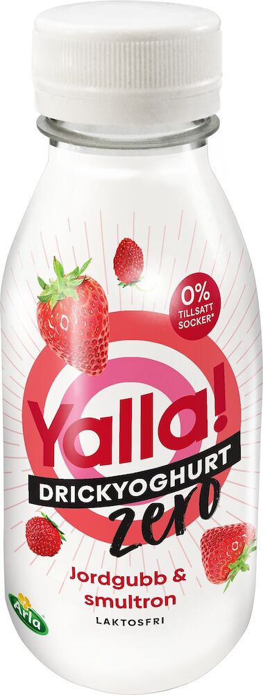 Yalla Zero Drickyoghurt Jordgubb & Smultron 0%
Laktosfri