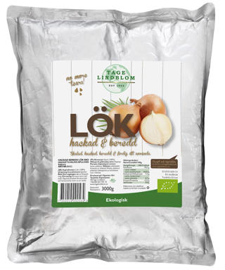 Gul lök hackad beredd 6x6mm EKO