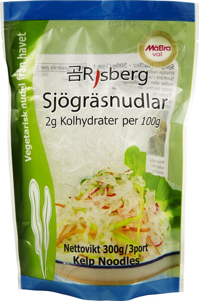 Sjögräsnudlar med lågt kalori- och
kolhydratinnehåll