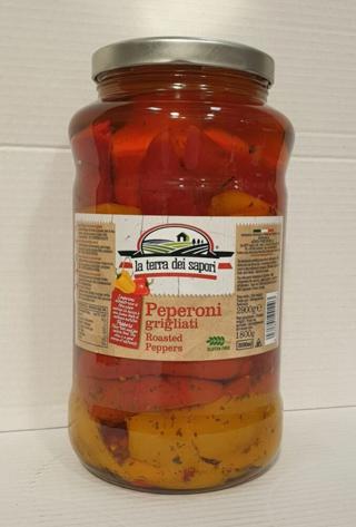 Paprika grillad i olja