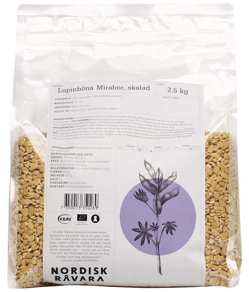 Lupinböna Mirabor Skalad 2,5 kg KRAV