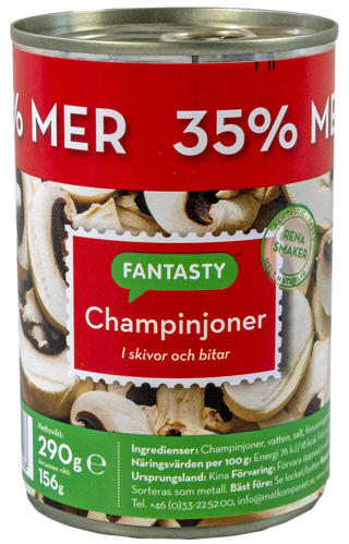 Champinjoner 12x 290g BRK