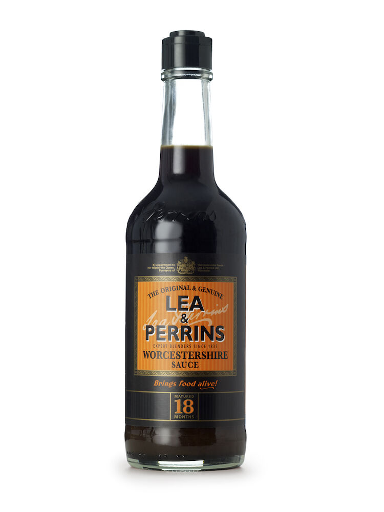 Worcestershire sauce glasflaska