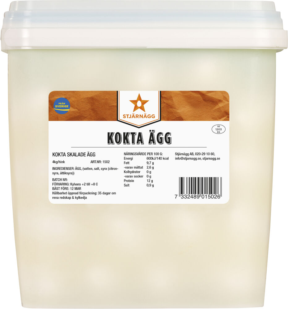 Ägg Kokta Skalade i Hink