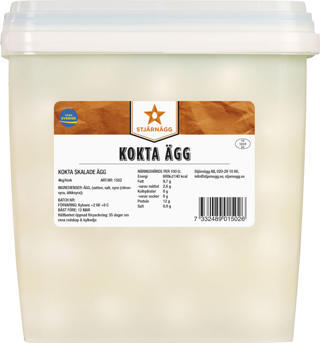 Ägg Kokta Skalade i Hink