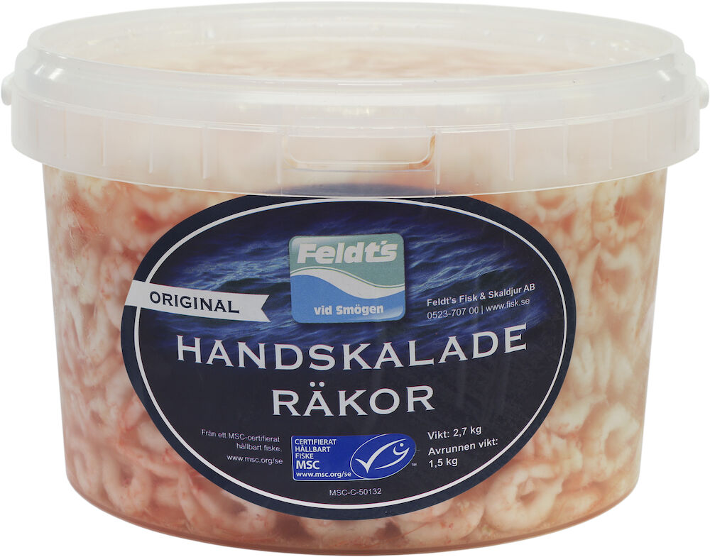 Handskalade räkor i lake medium MSC