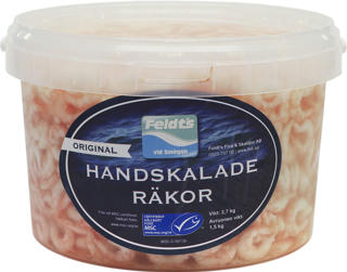 Handskalade räkor i lake medium MSC