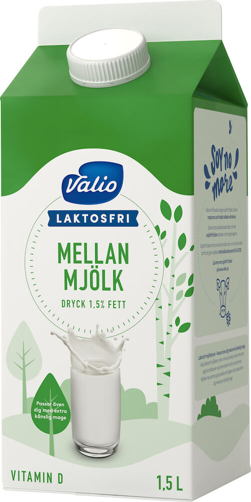 Mellan Mjölkdryck Laktosfri 1,5% 1,5 Liter