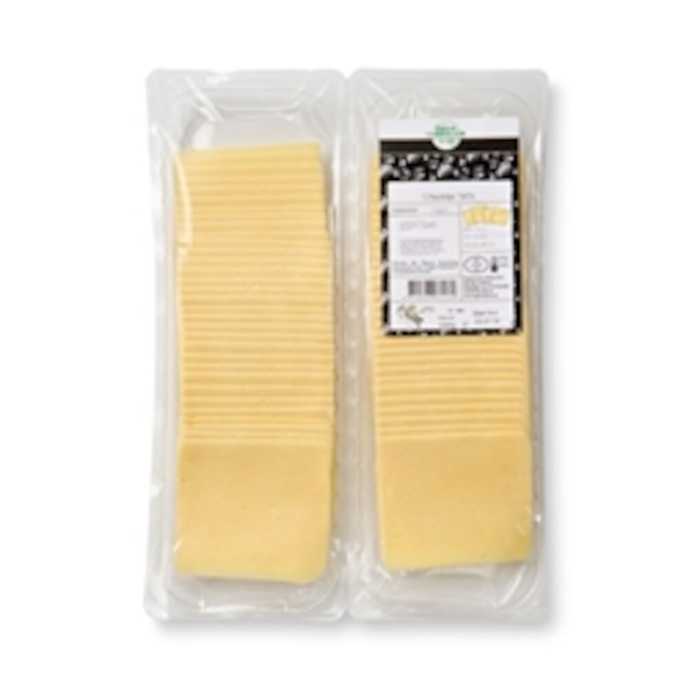 Cheddar skivad 34% 66x15g 8x8cm