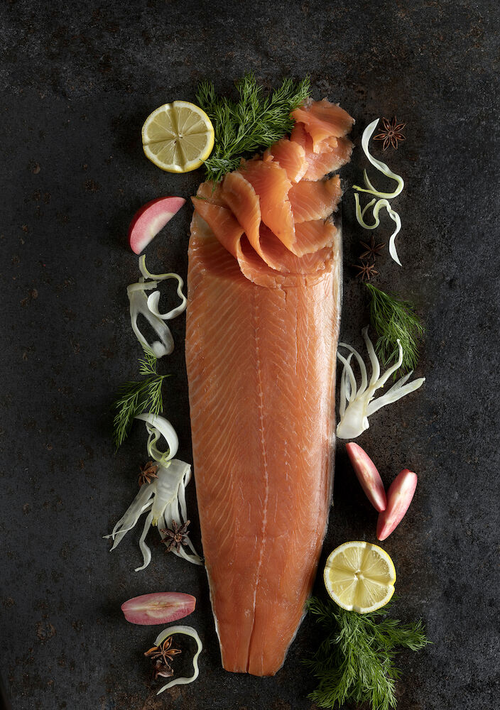 Lax kallrökt skivad, ca 1,3-1,6 kg