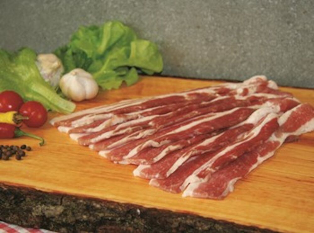 Sidfläsk rimmat skivat