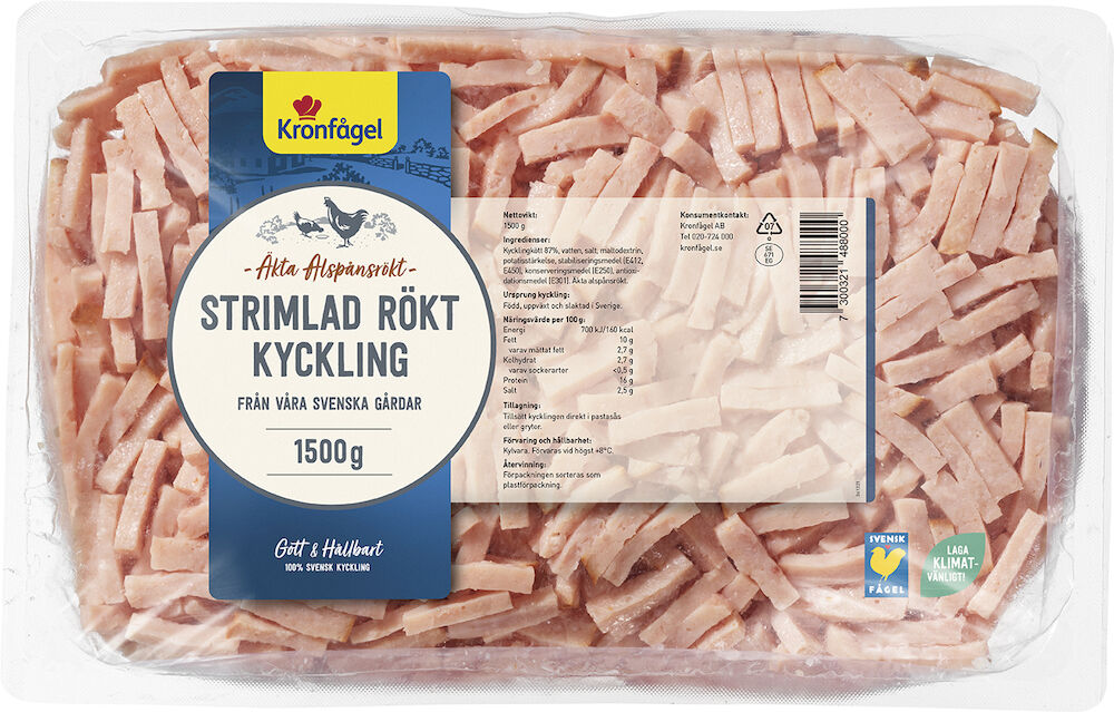 Kyckling rökt strimlad