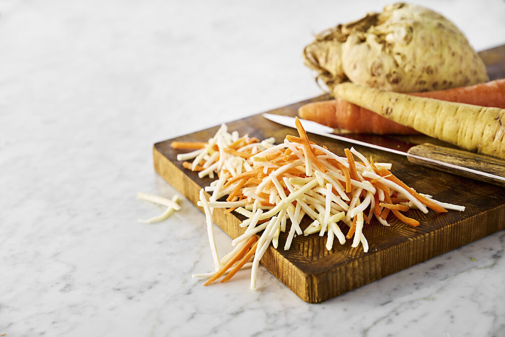 Rotfruktsmix julienne 3 mm 2 kg.