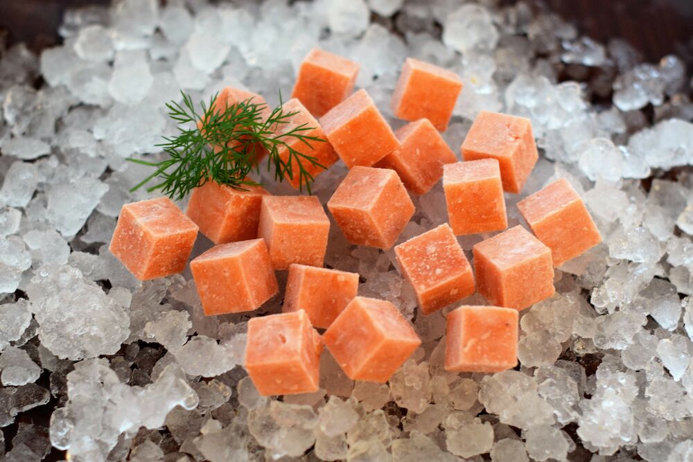 Laxtärningar 2x2x2 cm