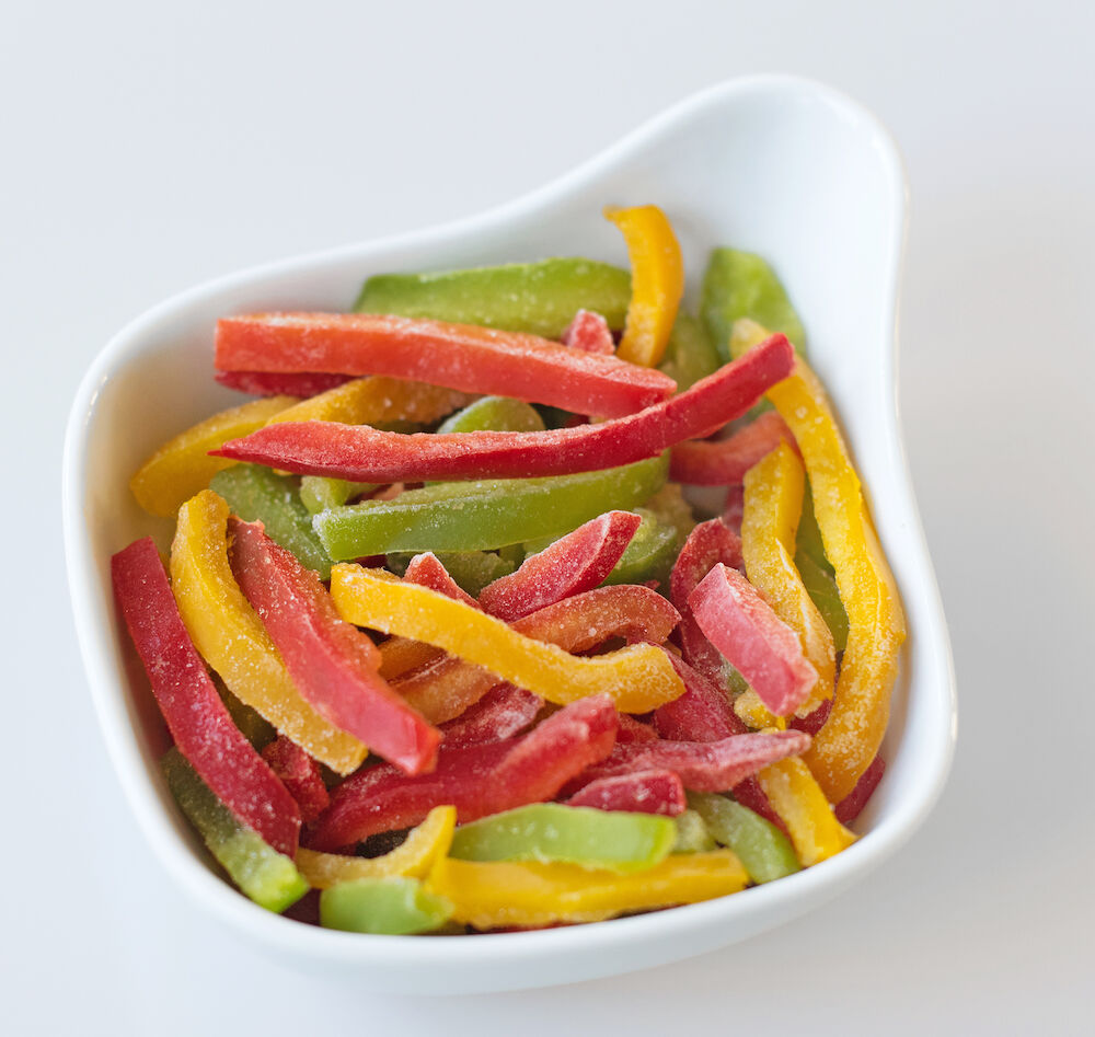 Paprikablandning strimlad