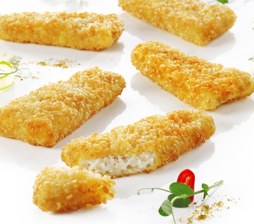 Torskportion sprödpanerad glutenfri 
förstekt MSC
80g 60% fiskandel