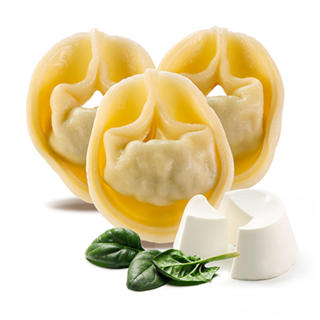 Tortelloni ricotta spenat