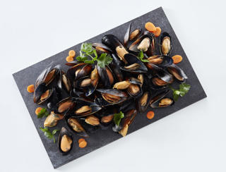 Blåmusslor med skal förkokta 40/60