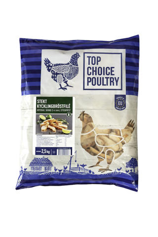 Kycklingfile skivad grillad.