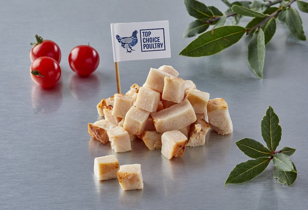 Salladskyckling grillad tärnad kryddad