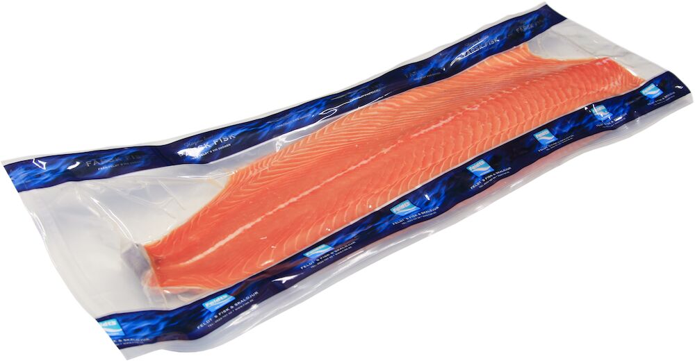 Laxfilé med skinn C-trim ASC