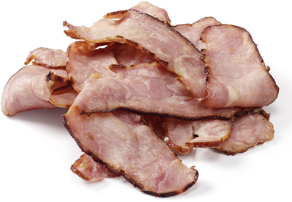Kycklingbacon, skivat, stekt, SE
