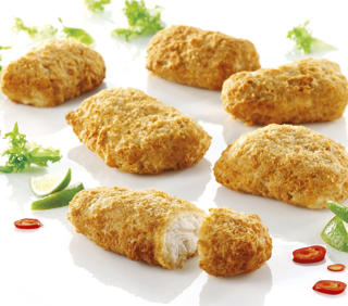 Torskryggfilé, tempurapanerad och förstekt
95-125g, 60% fiskandel, stillahavstorsk MSC