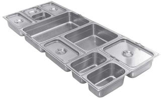 Kantin perforerad rostfri 1/1x65mm 9L