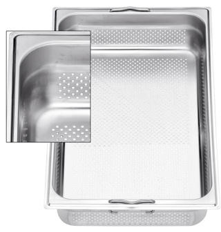 Kantin perforerad med handtag rostfri 2/3x100mm