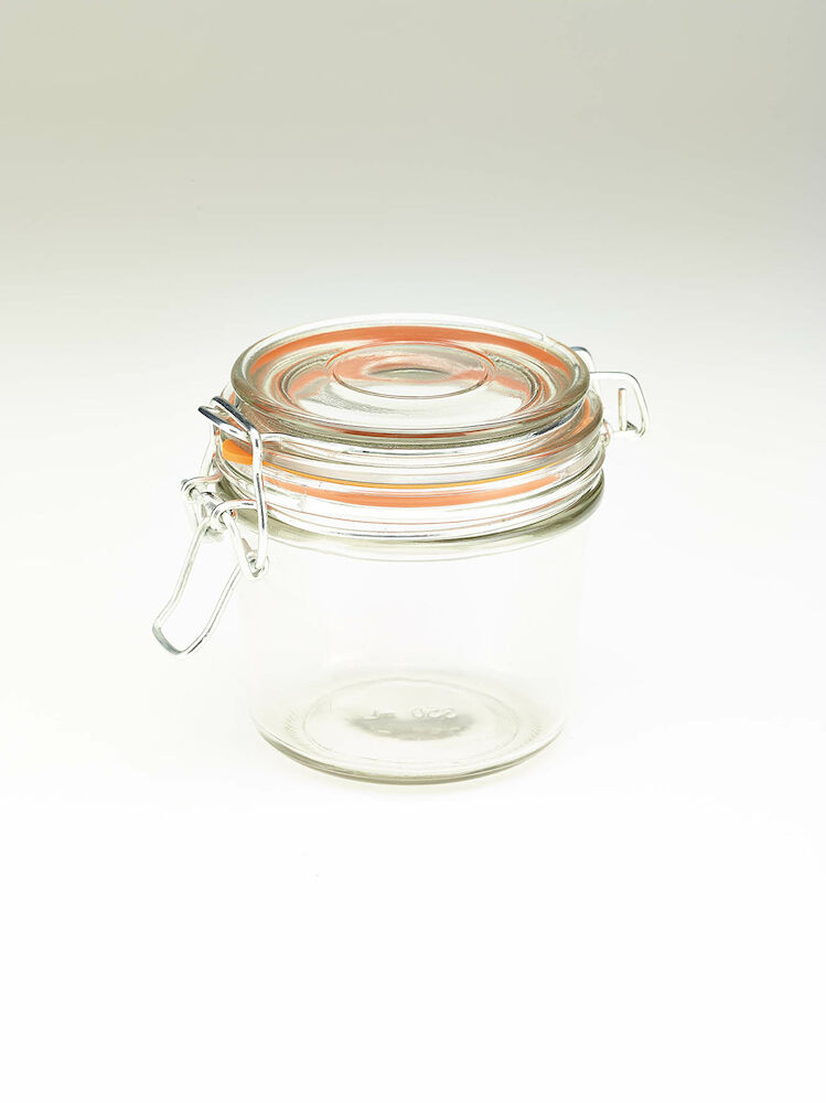 Glasburk med lock 9cm h9,5cm 30cl