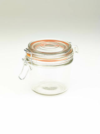 Glasburk med lock 9cm h9,5cm 30cl