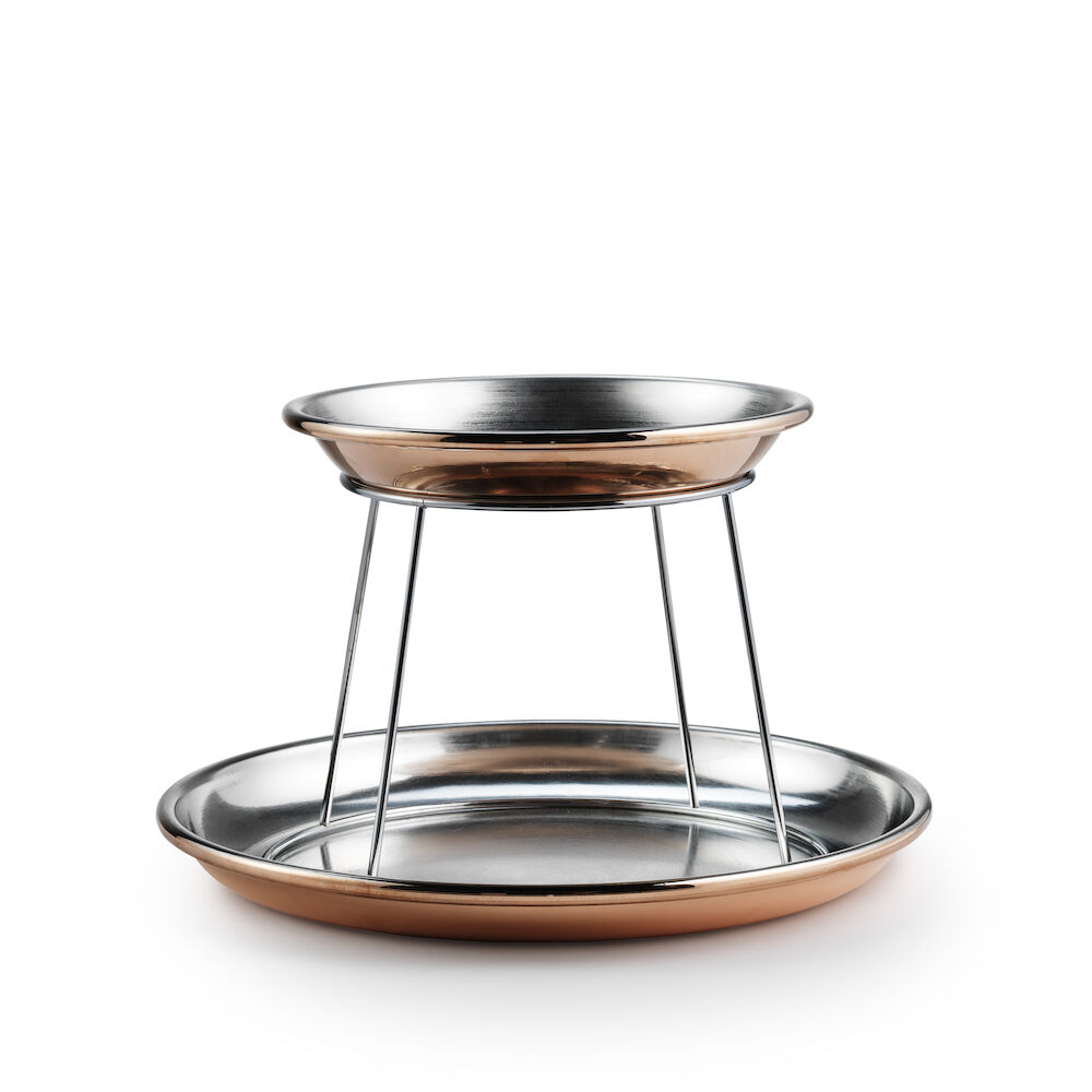 Skaldjursfat koppar förtennad insida 24cm h4,5