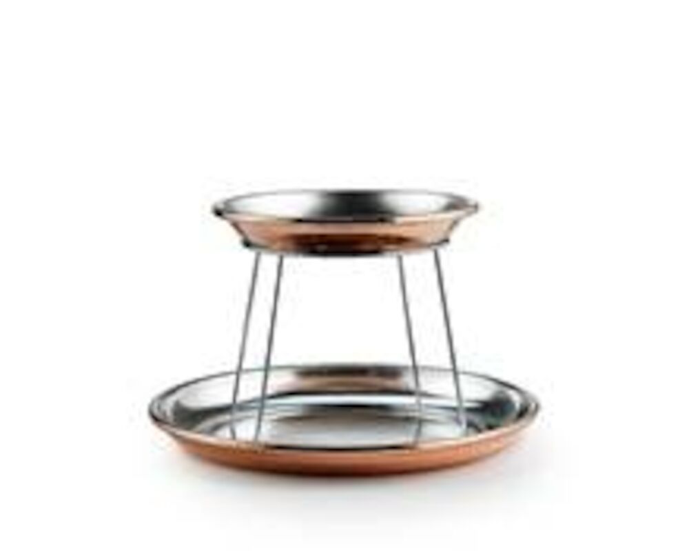 Skaldjursfat koppar förtennad insida 36cm h5,5