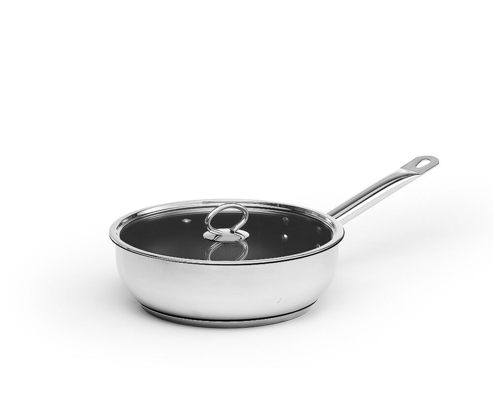Sauteuse rostfri Ø 24cm nonstick-belagd, 2,8L