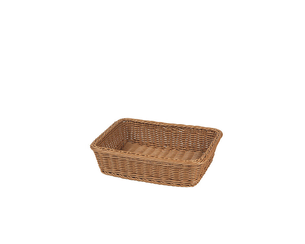 Korg plast ljusbrun 36x27xH9cm