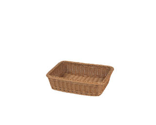 Korg plast ljusbrun 36x27xH9cm