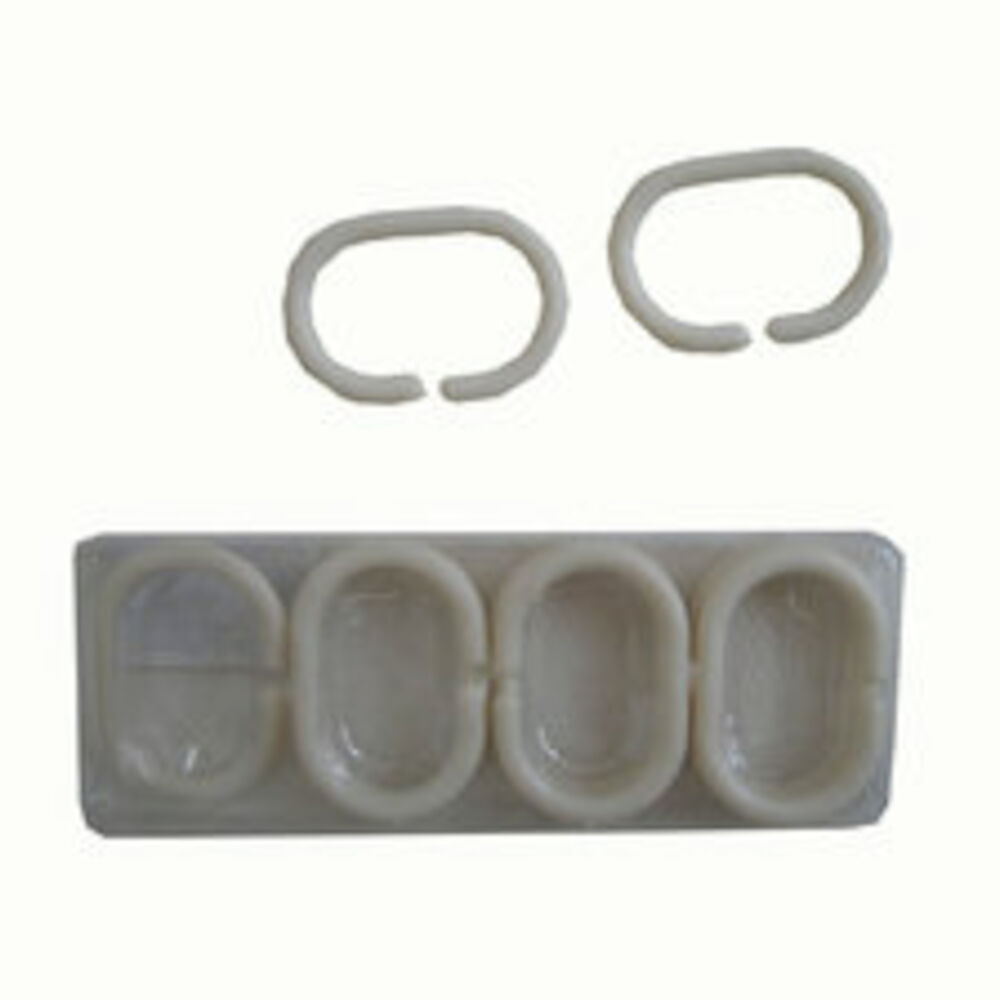 Klämringar plast t 501040 vit 12 pack