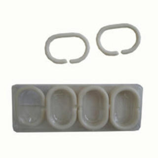 Klämringar plast t 501040 vit 12 pack