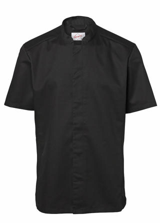 Kockskjorta 1053 svart kort ärm C52