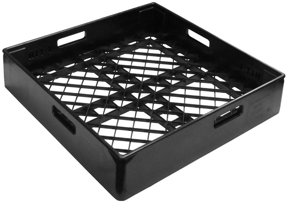 Diskkorg glas svart 500x500 mm