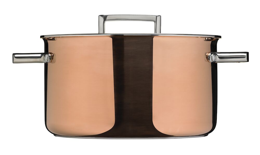 Gryta 3-lager koppar rostfritt 6L