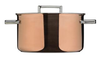 Gryta 3-lager koppar rostfritt 6L