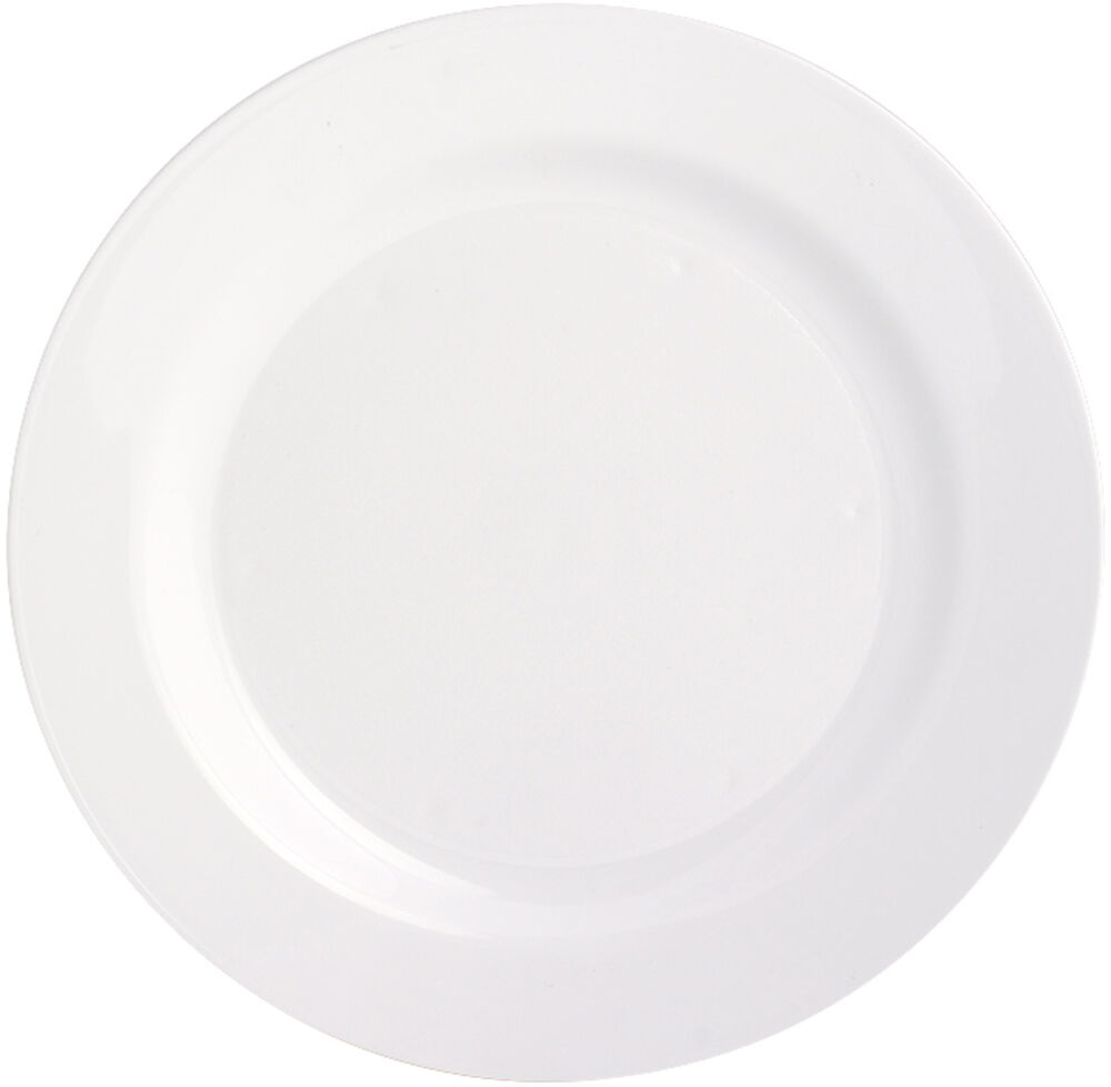 Progress tallrik flat brett bräm vit 
tritan 23,5cm